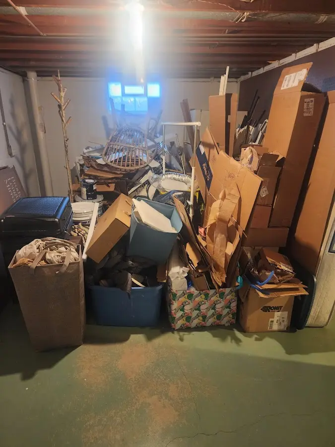 Roll-off dumpster container at job site for 20 Yard Dumpster Rental in Shillington